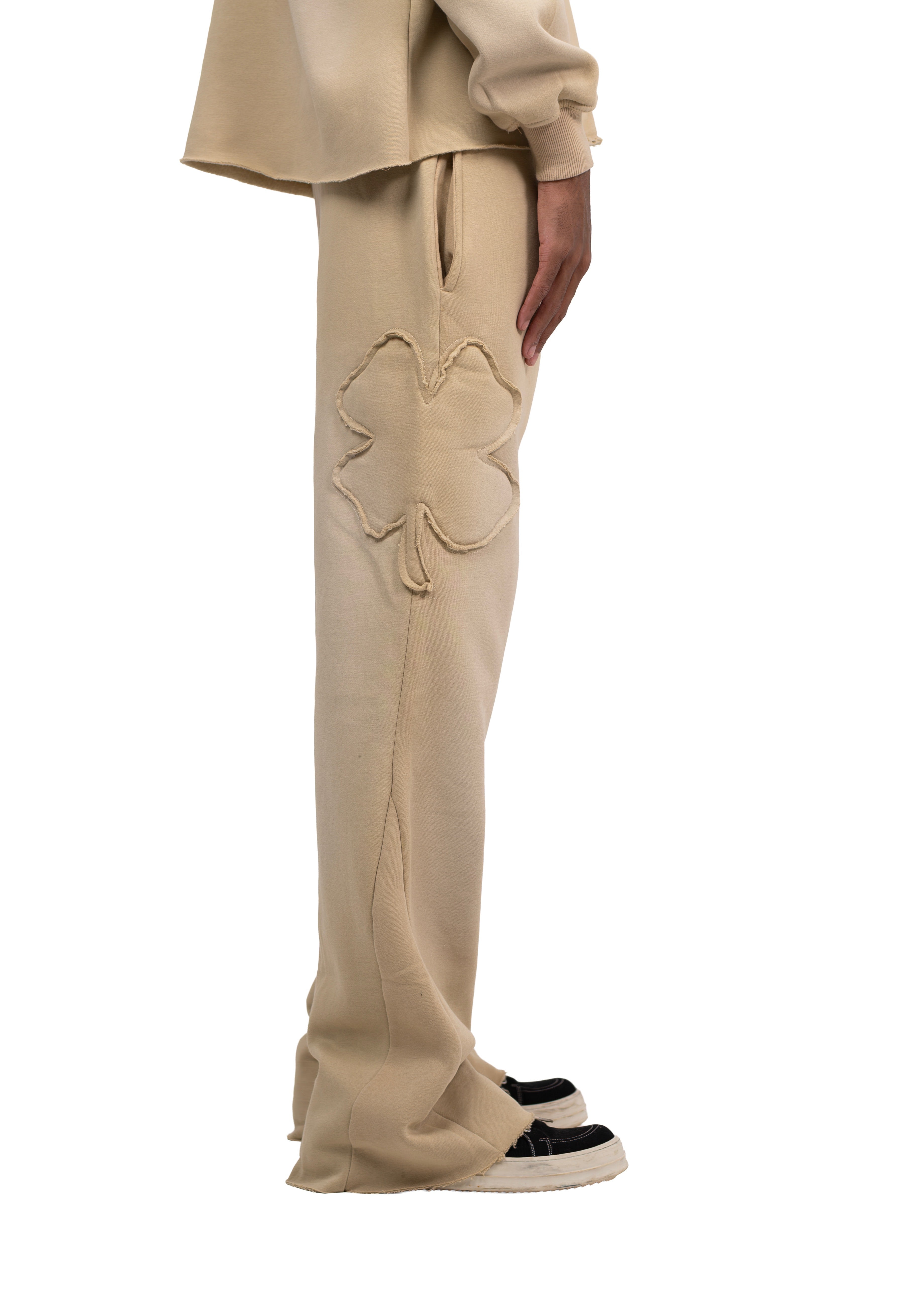 Stitched Clover Sweatpants Nude