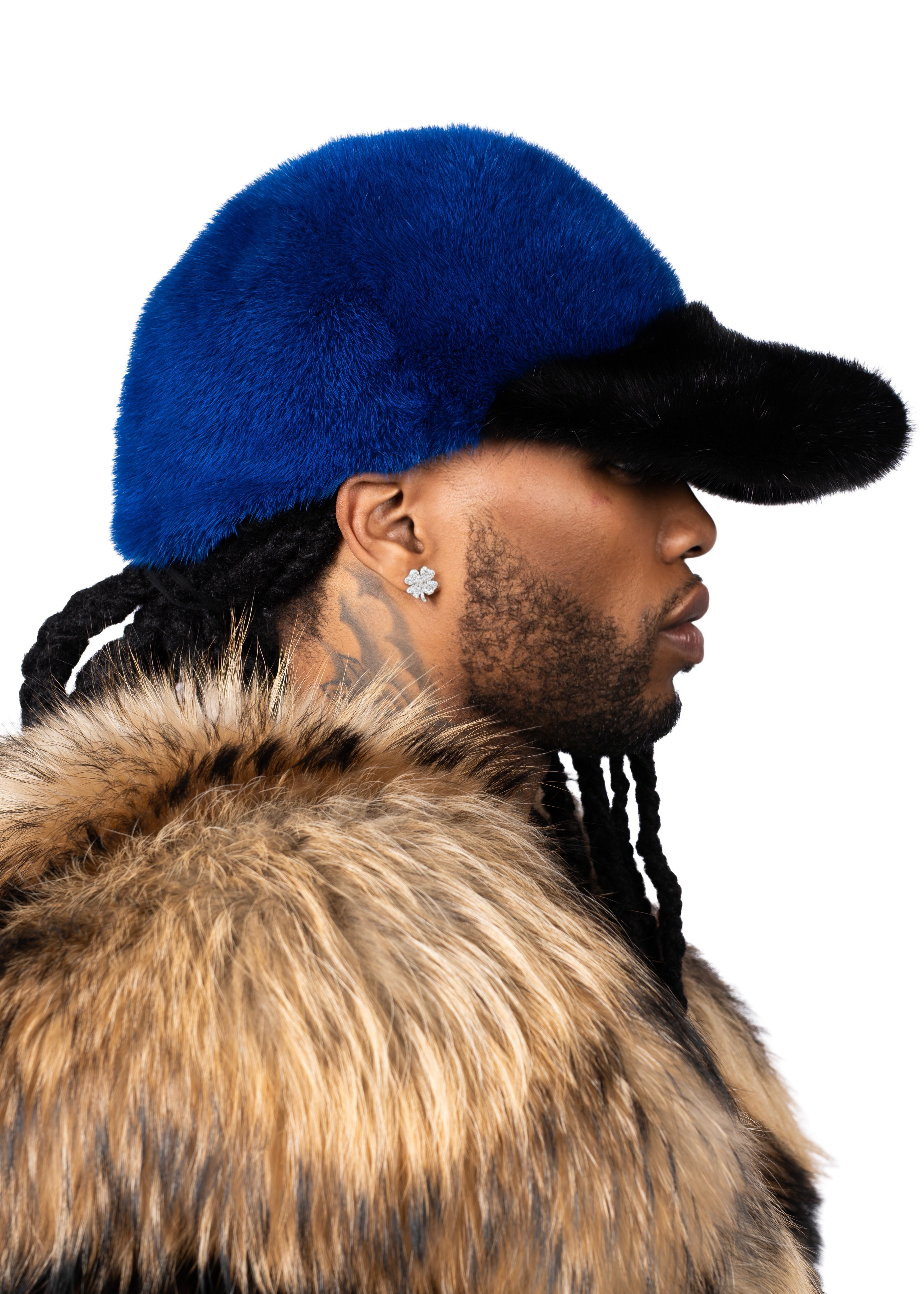 Blue Mink Cap