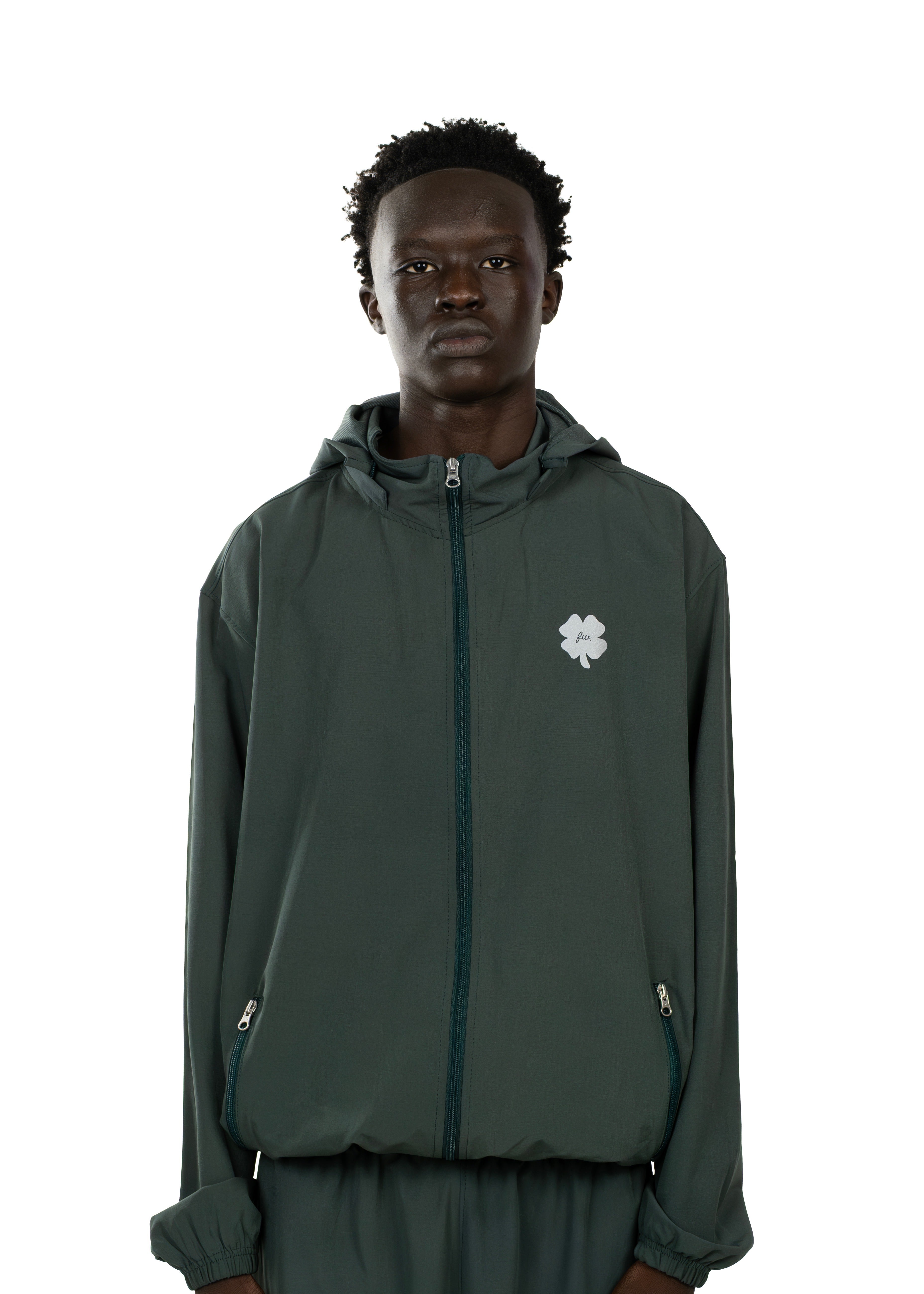Men Dark Green Active Hoodie