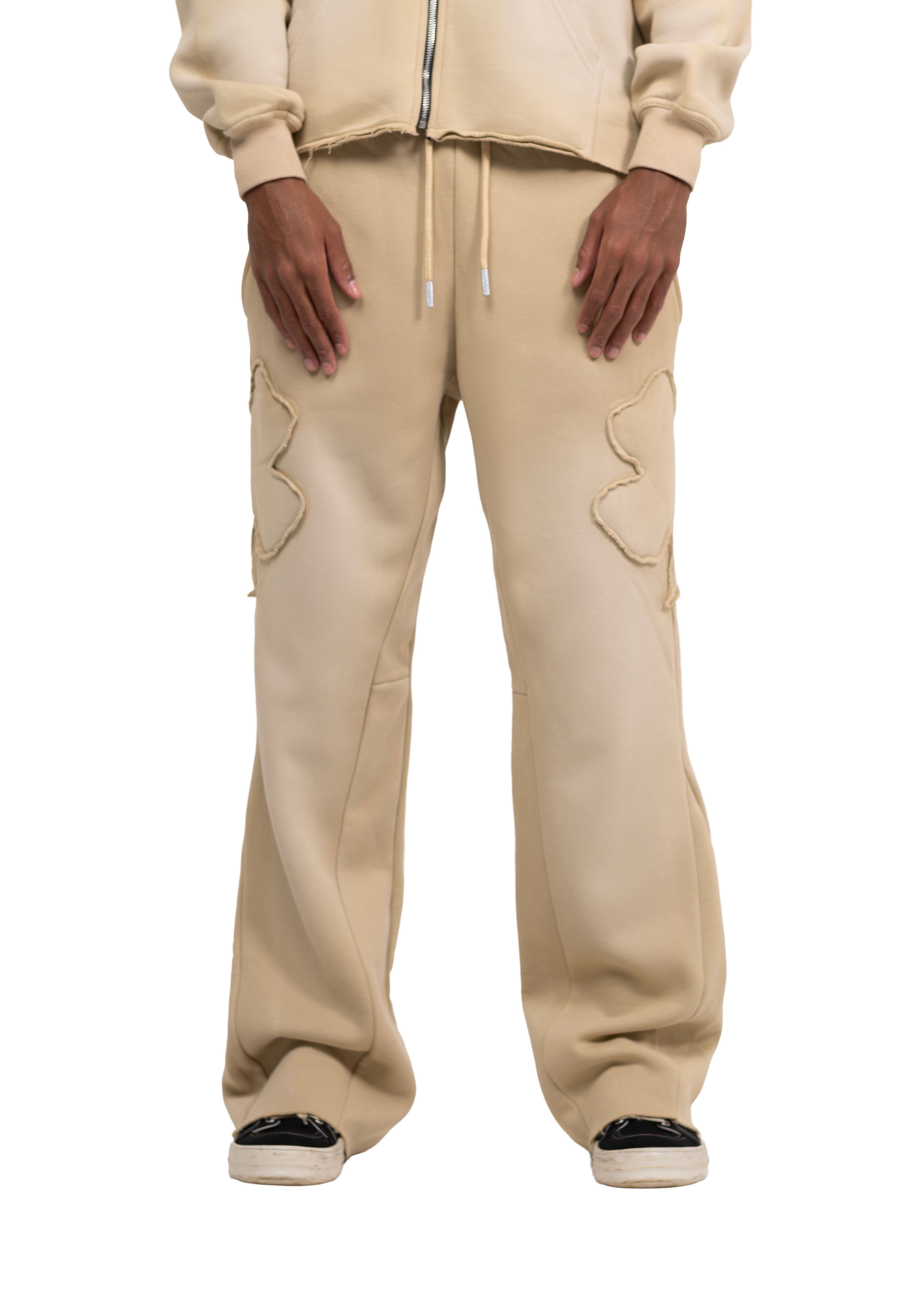 Stitched Clover Sweatpants Nude
