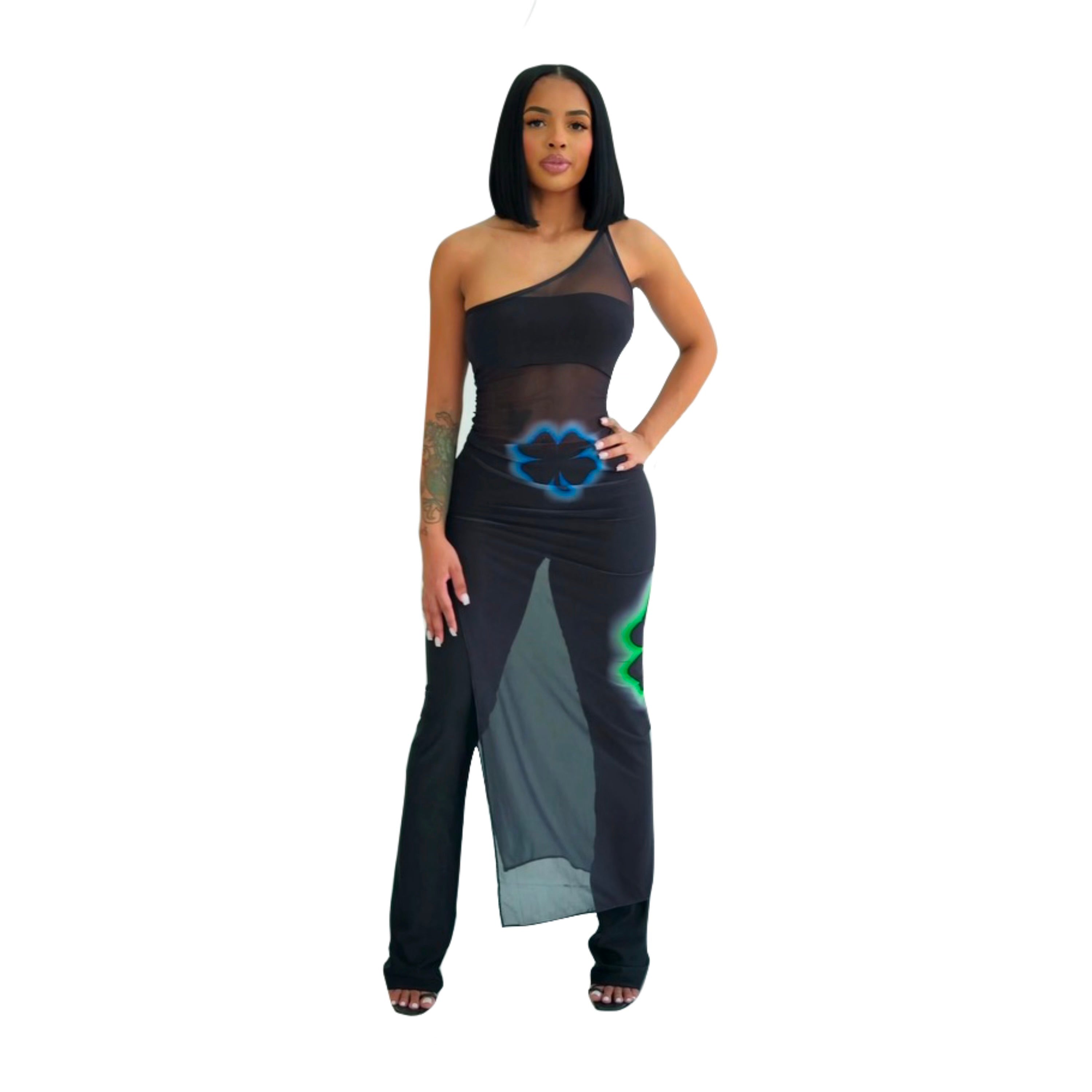 3 Piece Mesh Pants Set