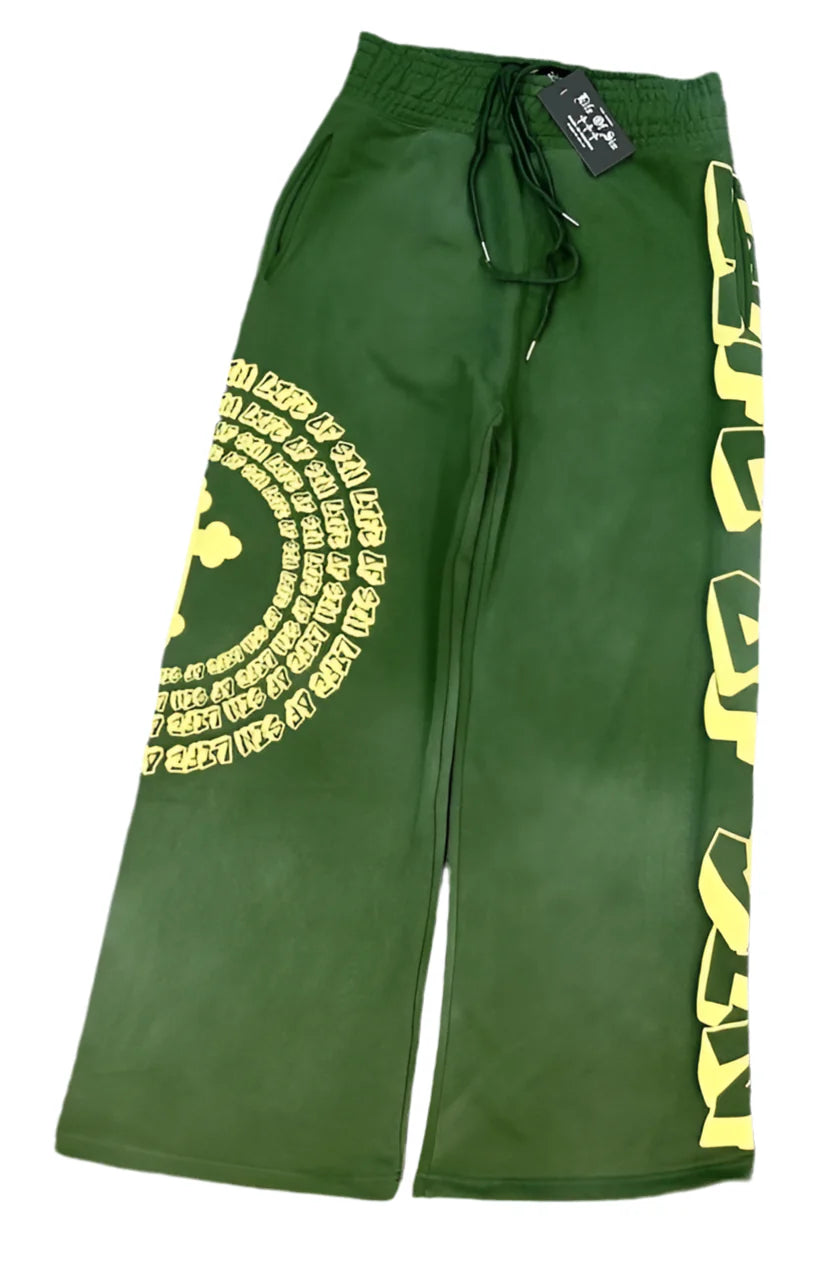 Green Graffiti Sweats