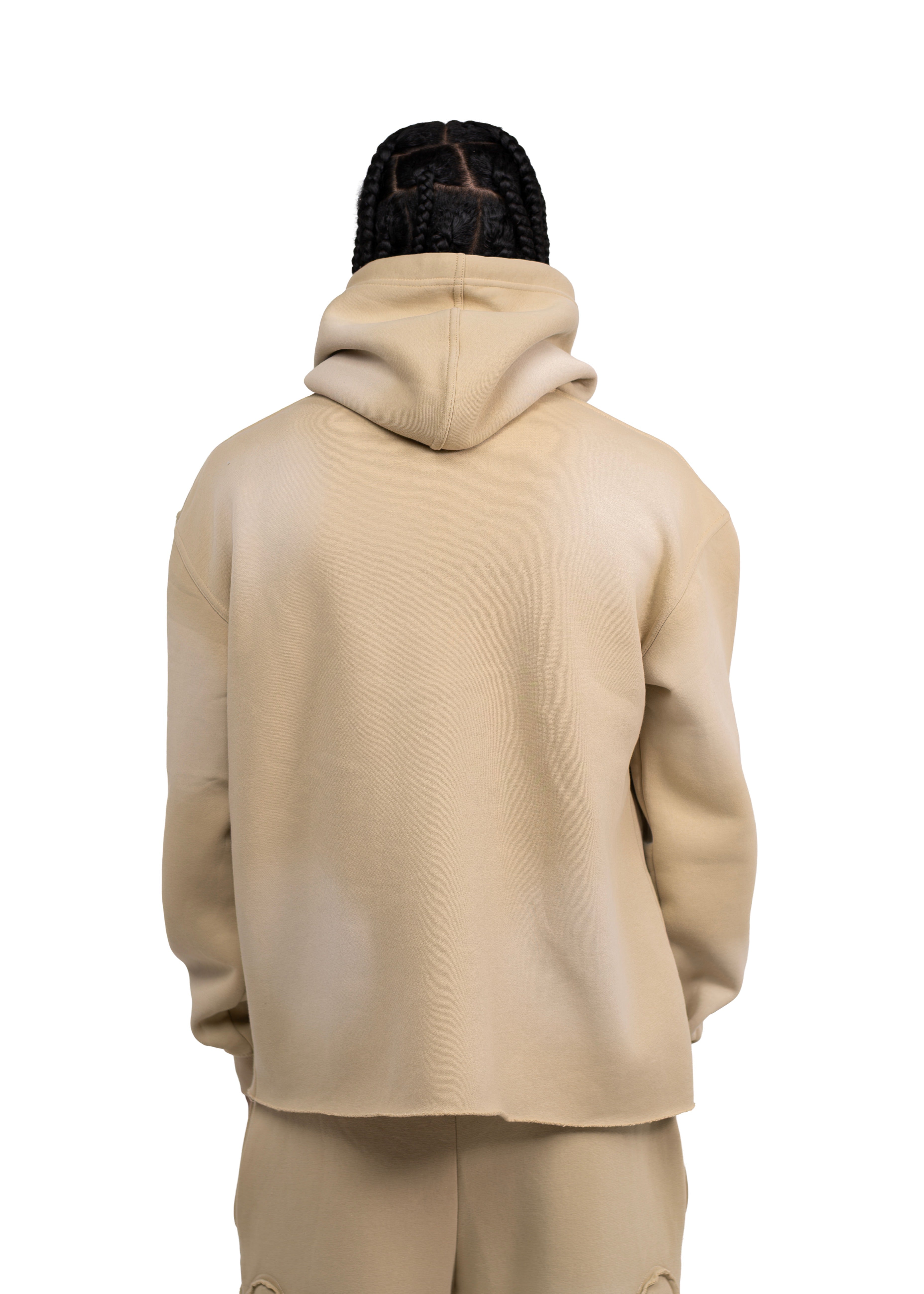 Stitched Clover Hoodie Nude