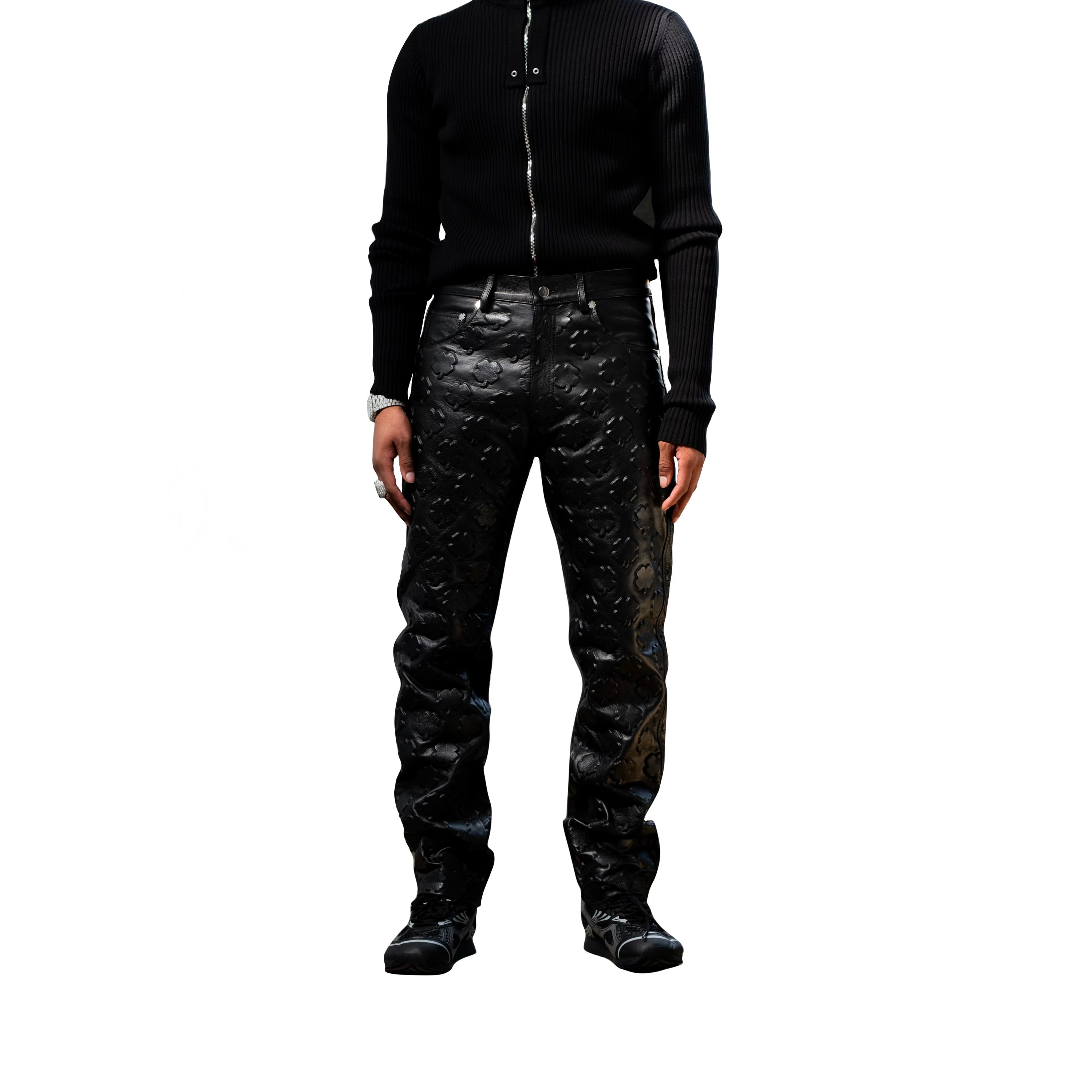 Clover embossed pants