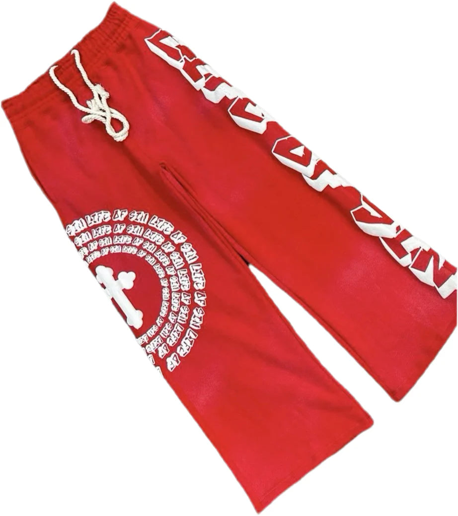 Red Graffiti Sweats
