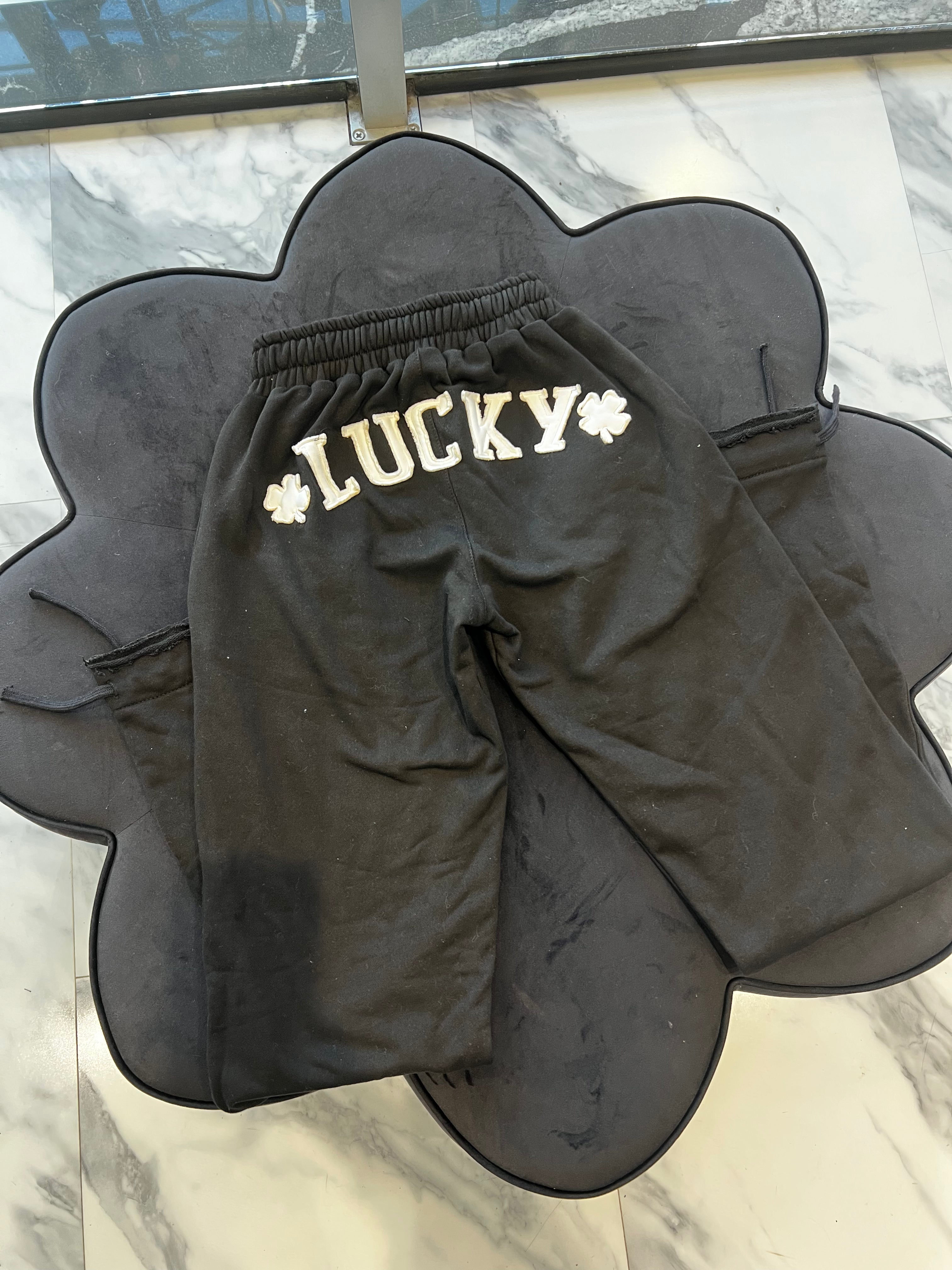 Black & White Lucky Sweatpants