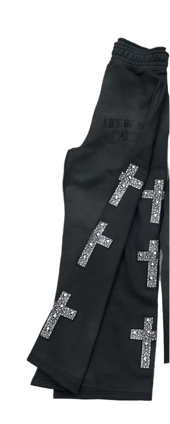 Crossed Up Sweats Black