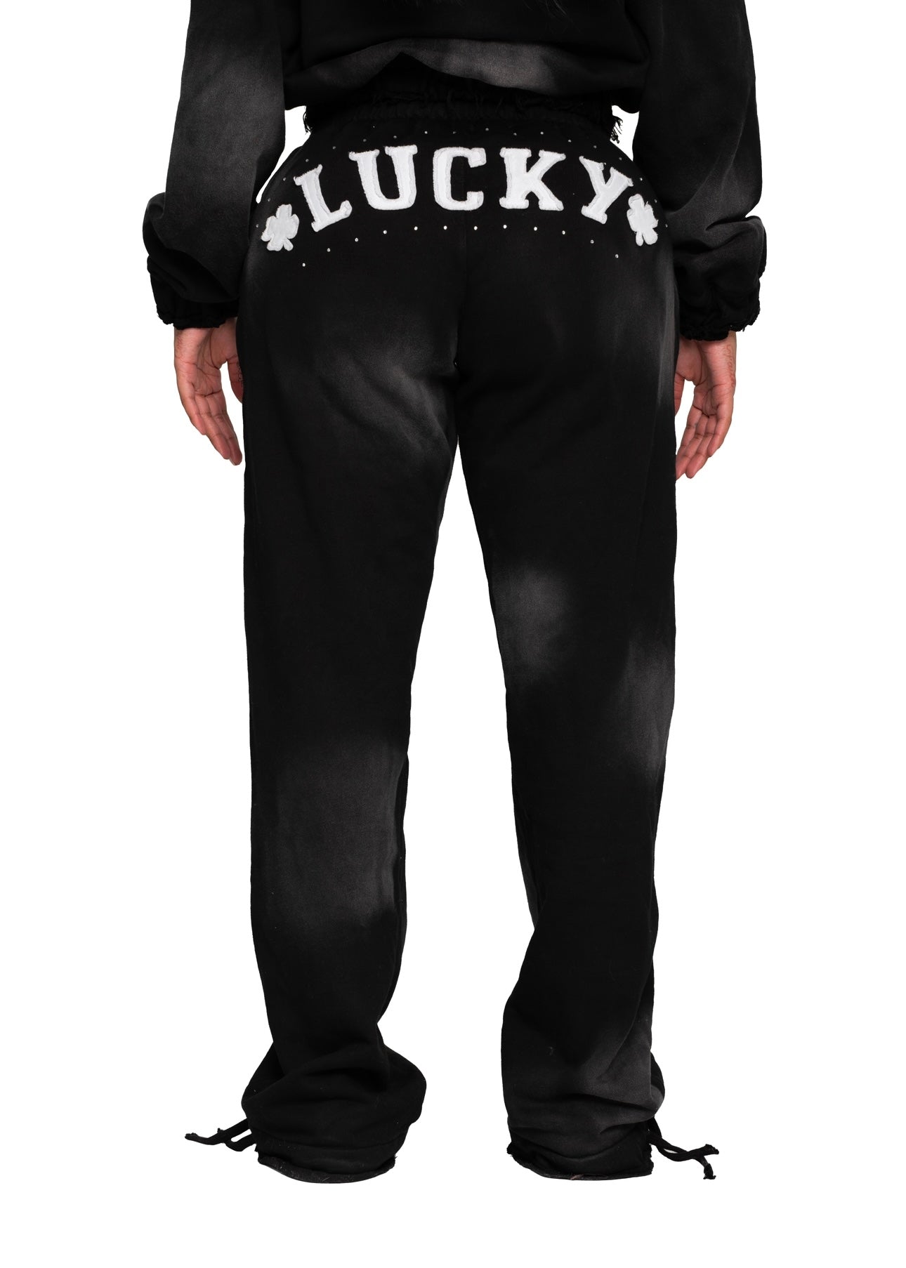 Black Lucky Sweatpants