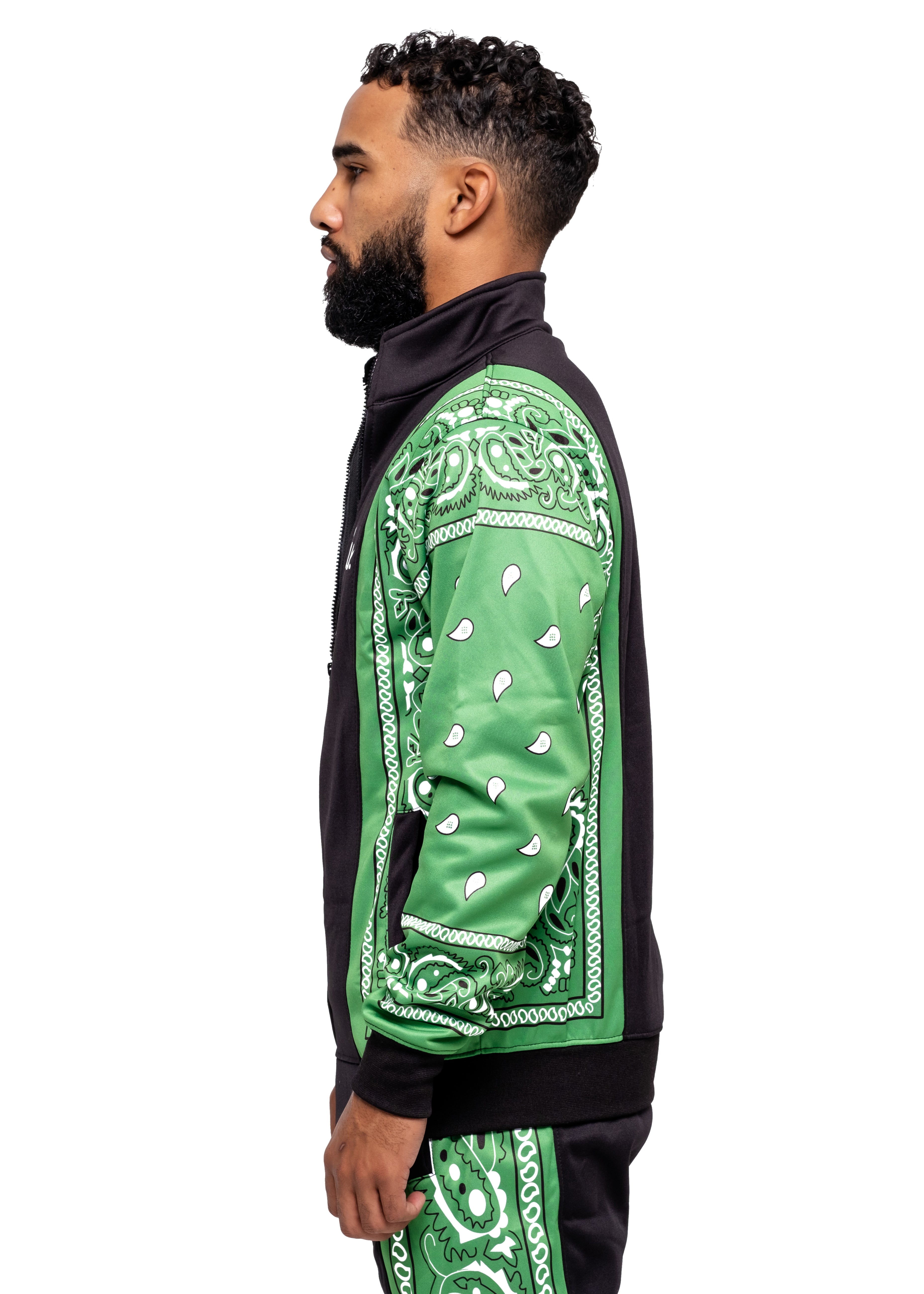 Green Bandana Track Jacket