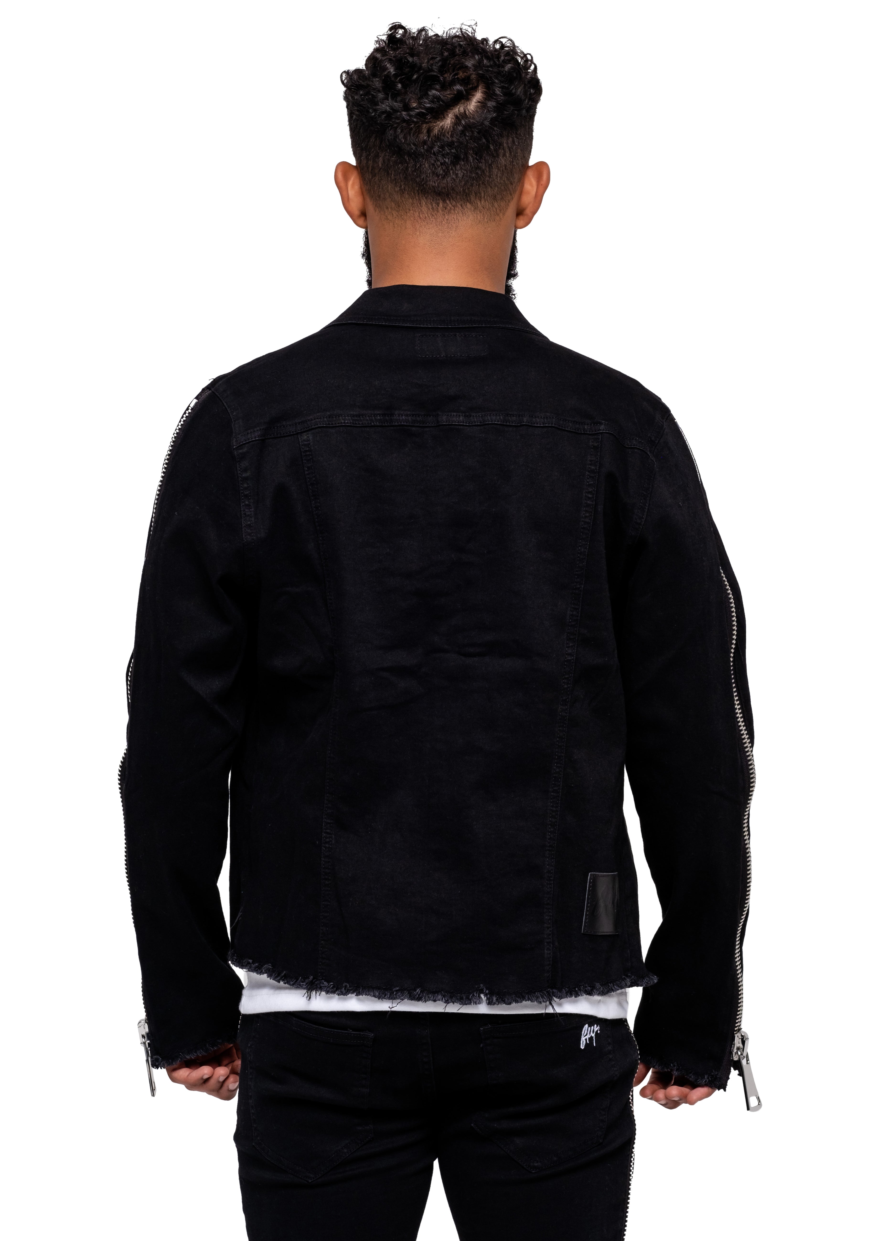 XL Zipper Denim Jacket