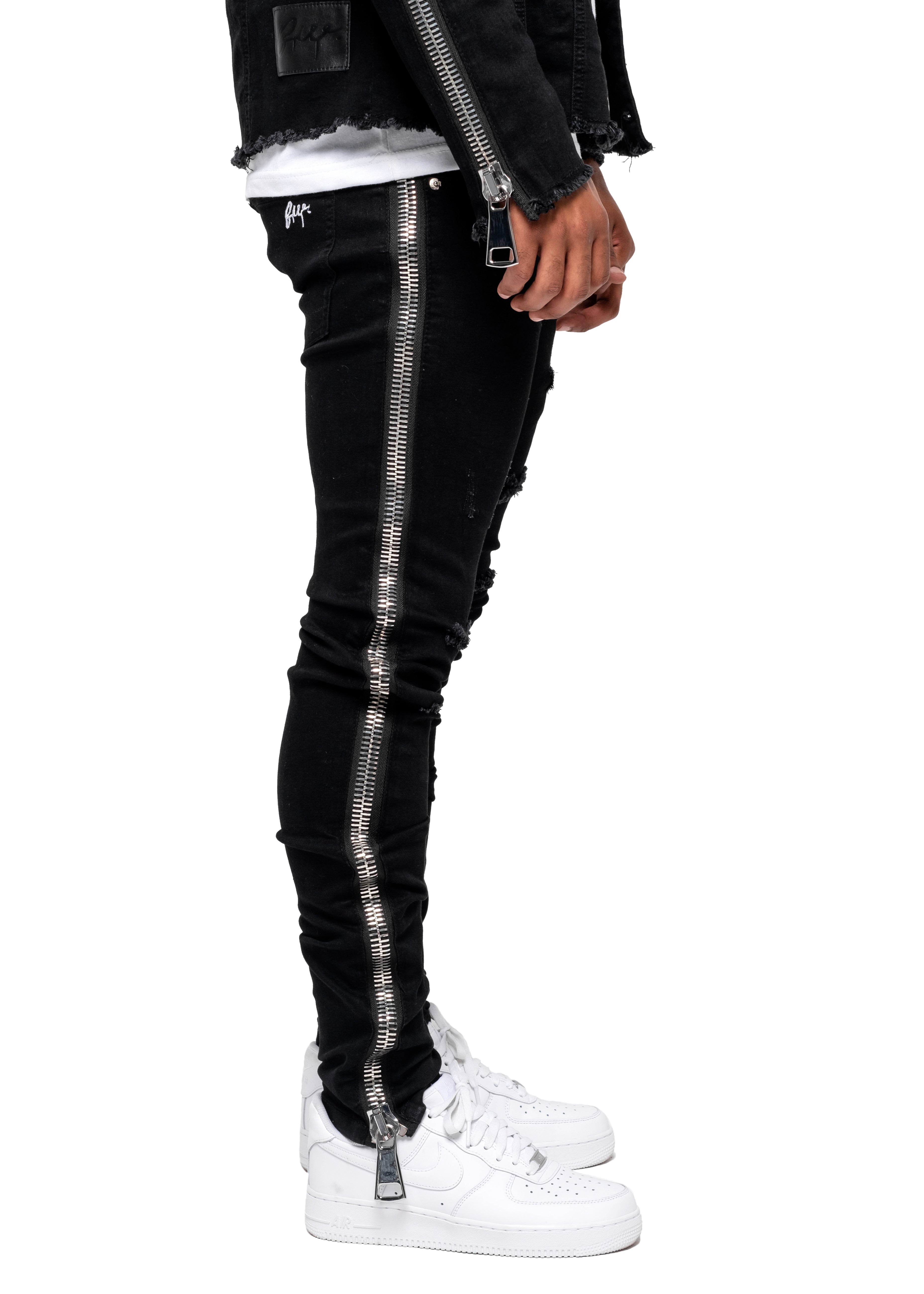 XL Zipper Denim Pants