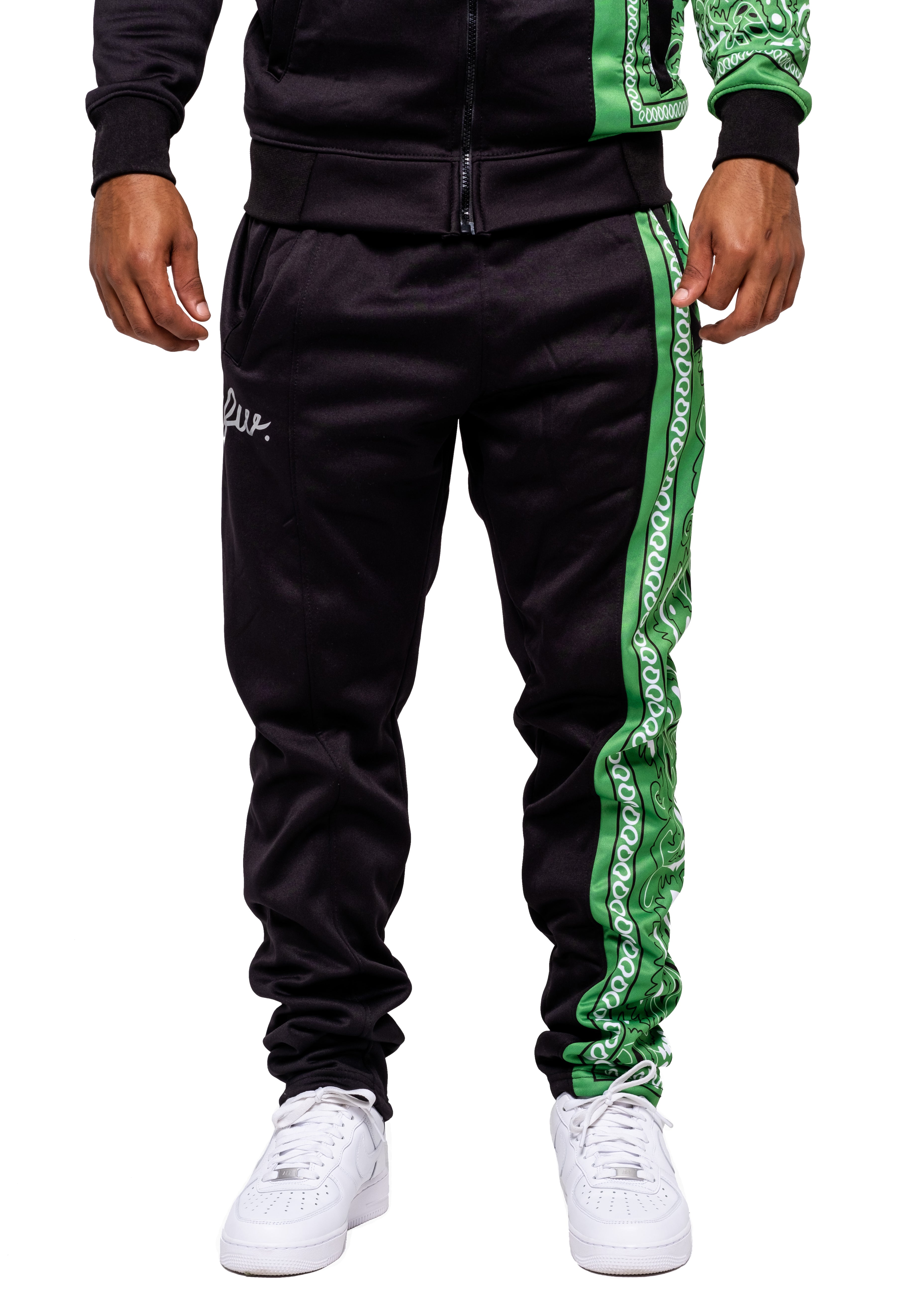 Green Bandana Track Pants