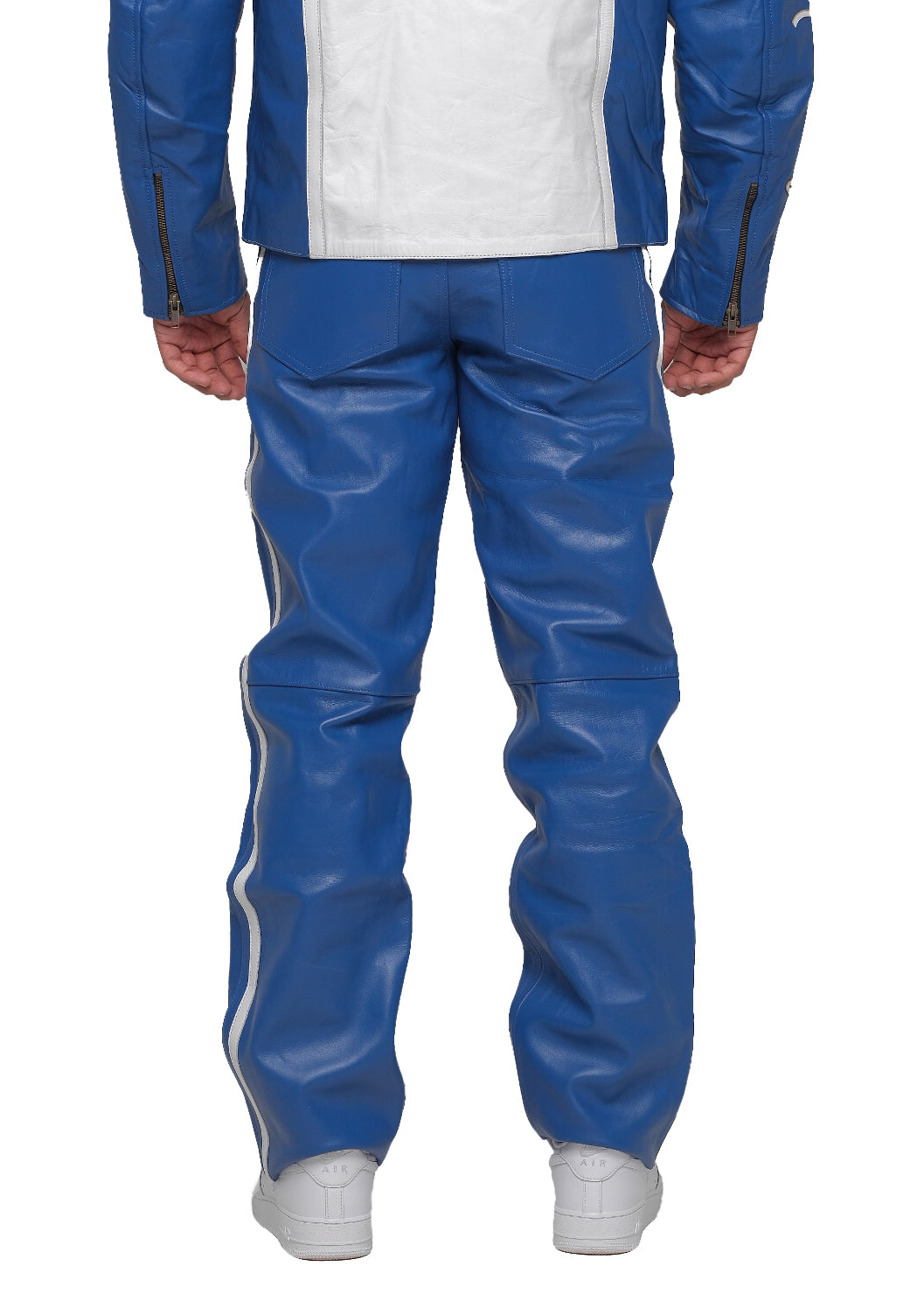 Blue Leather Pants