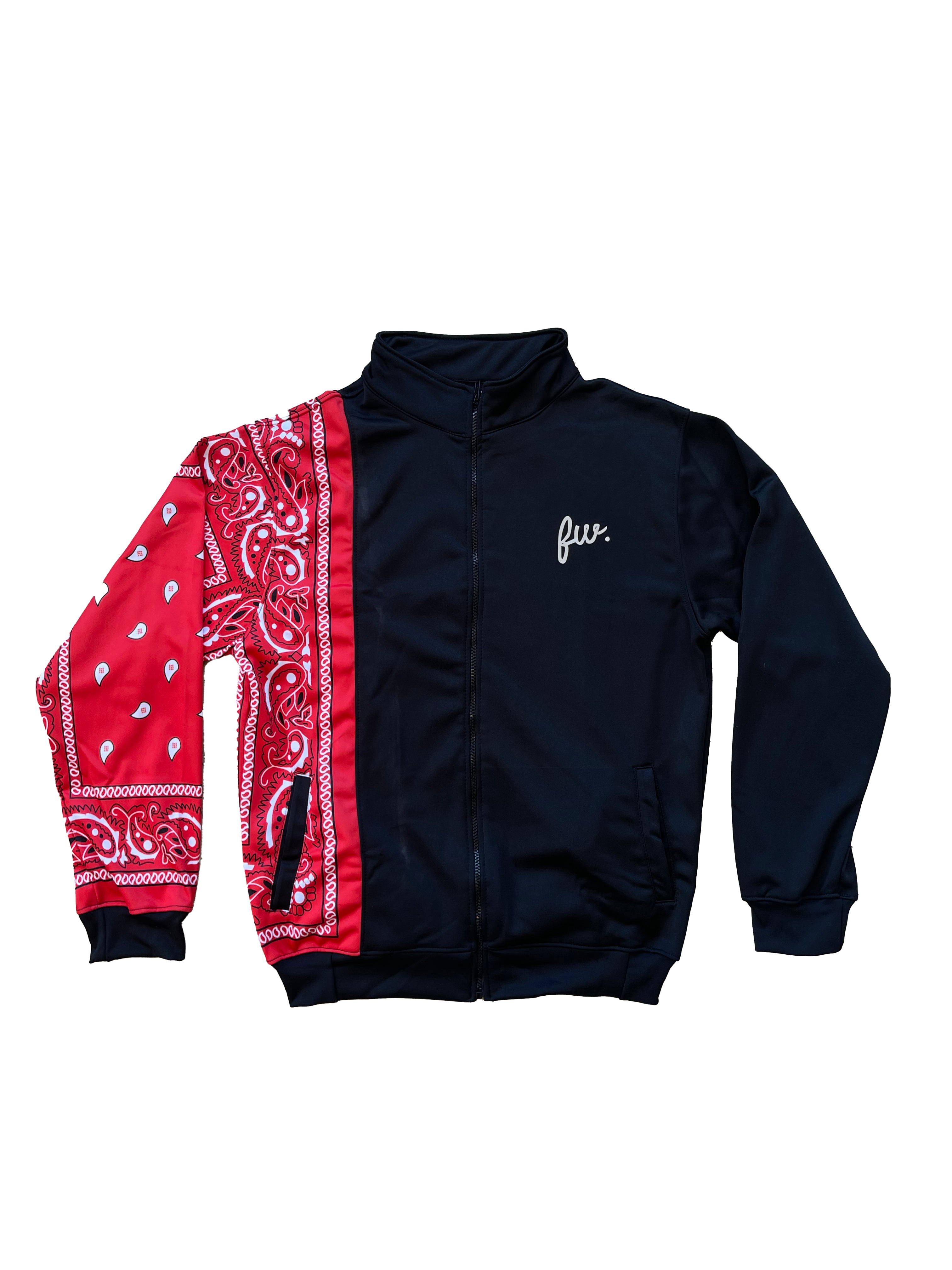 Red Bandana Track Jacket