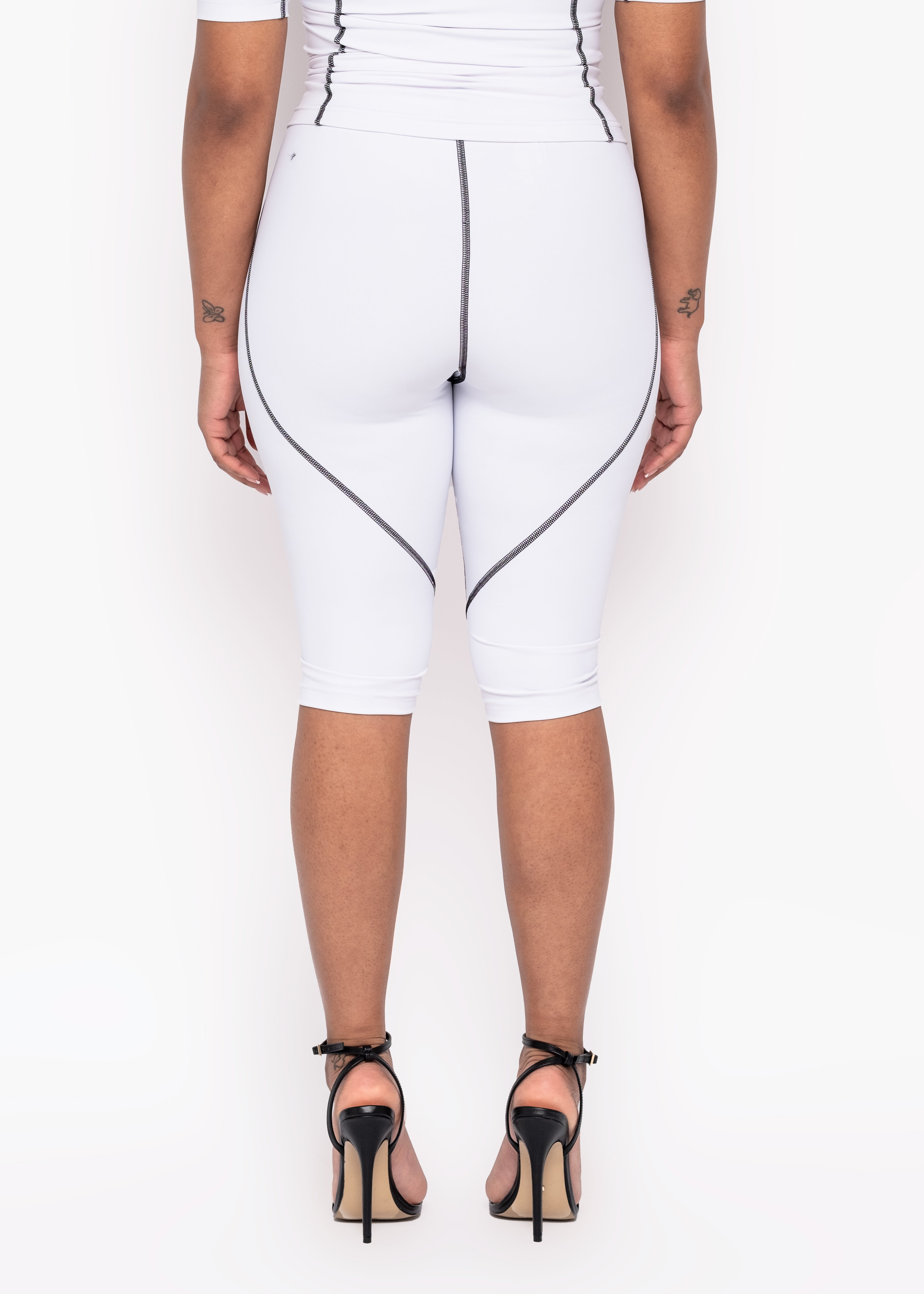 White 3M Capri Leggings