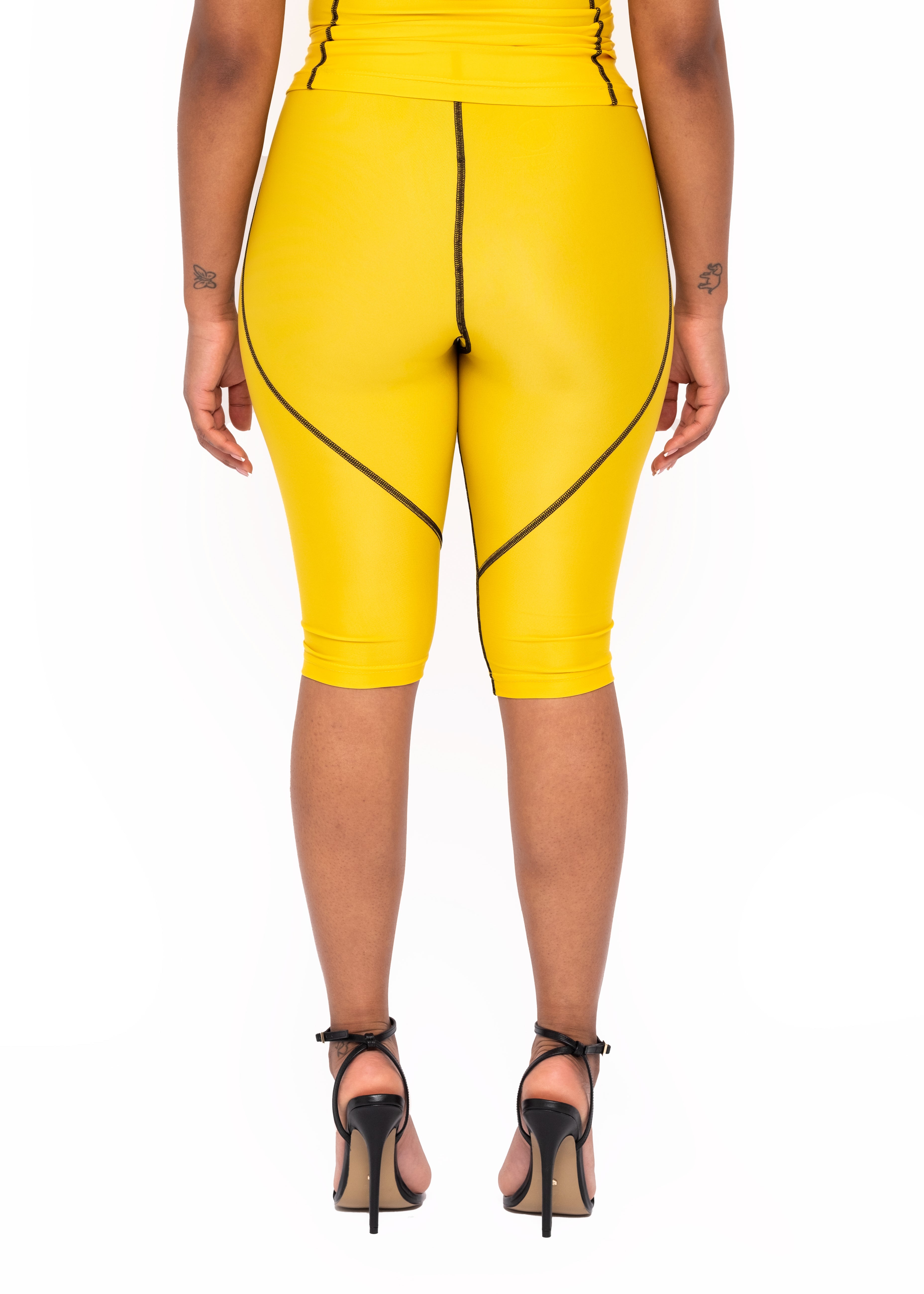 Yellow 3M Capri Leggings