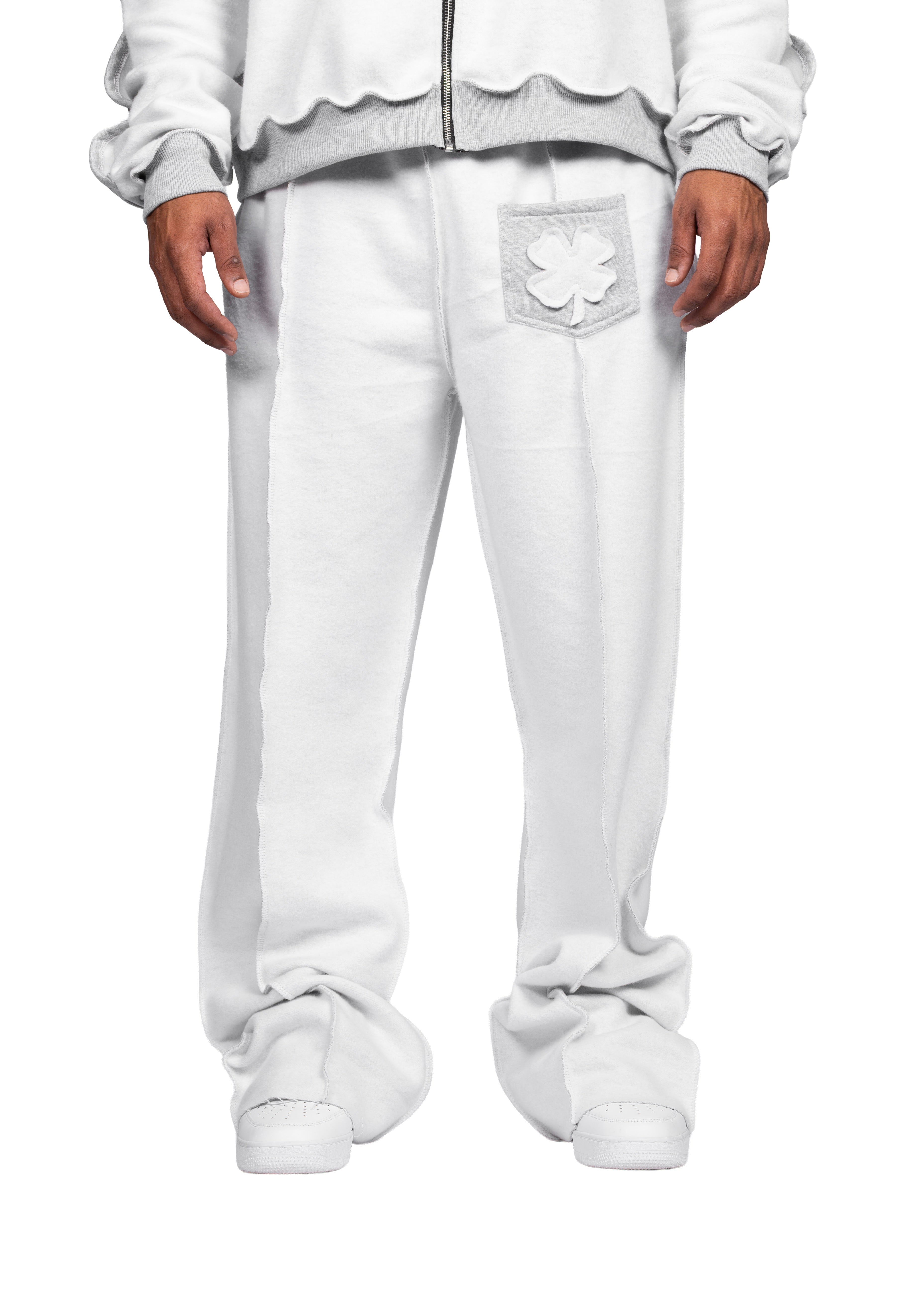 Pocket Inside Out Clover Sweatpants Gray