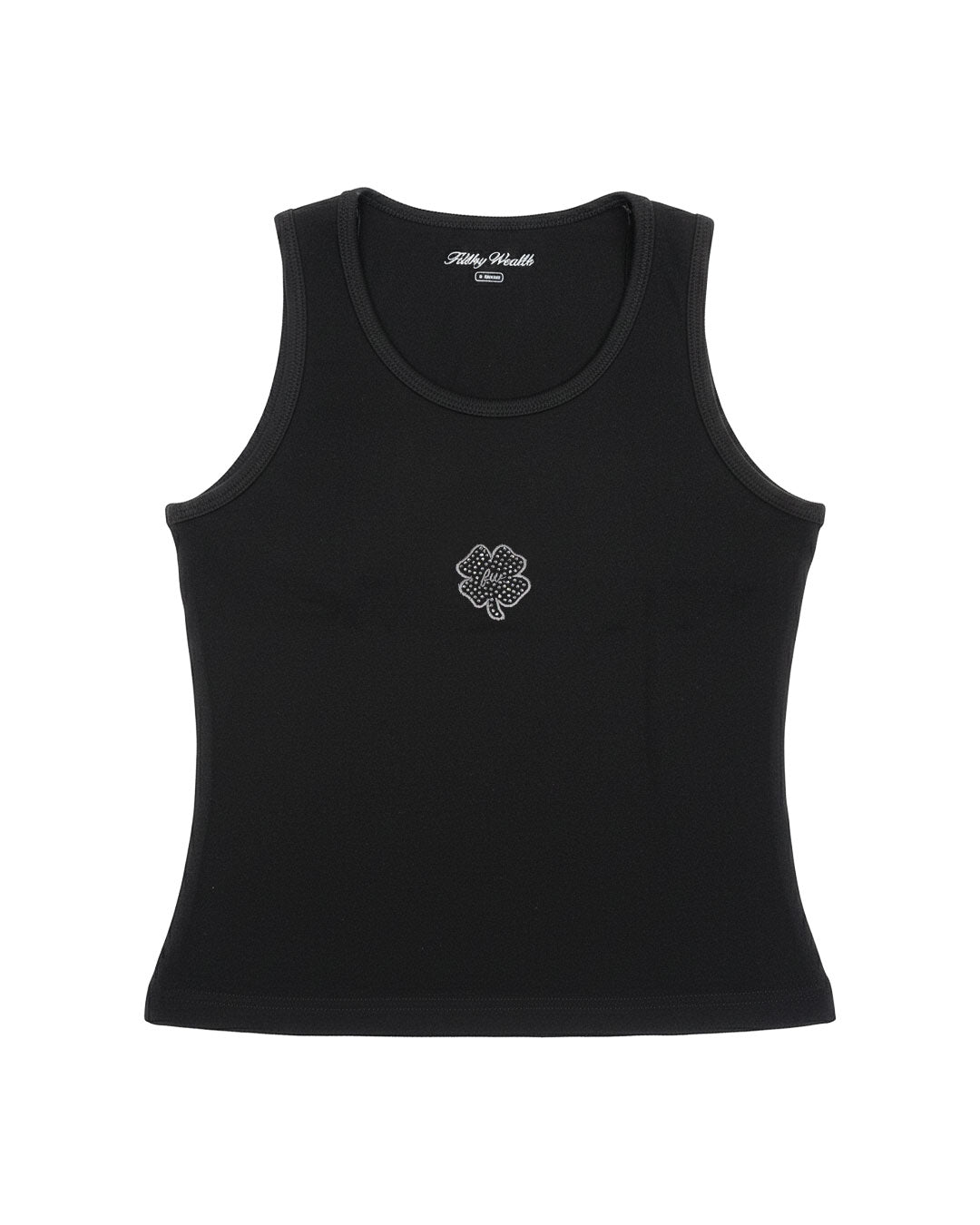 Black Tank Top Diamond Clover
