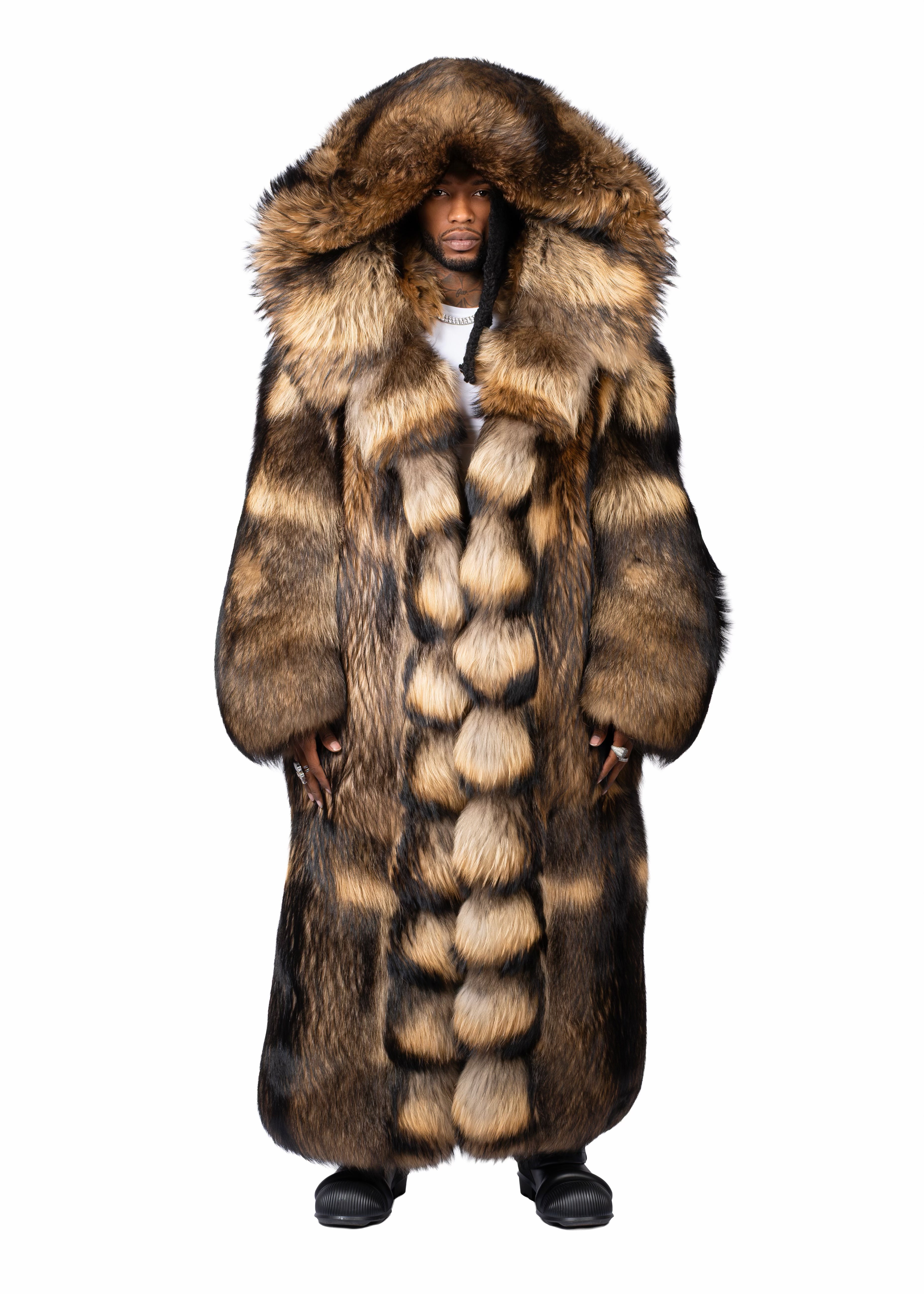 Massive Raccoon Fur Coat