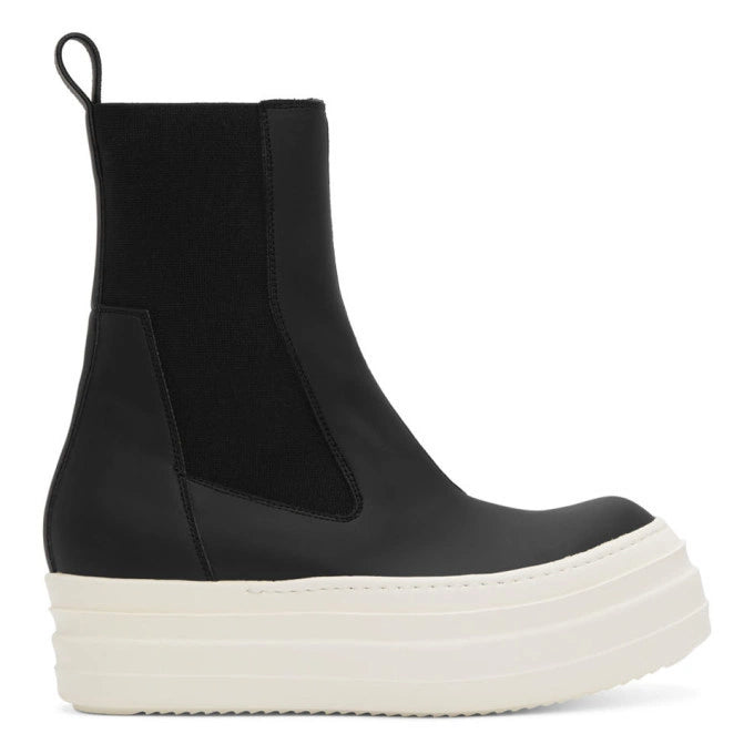 Rick Owens Drkshdw Black Double Bumper Beetle Chelsea Boots