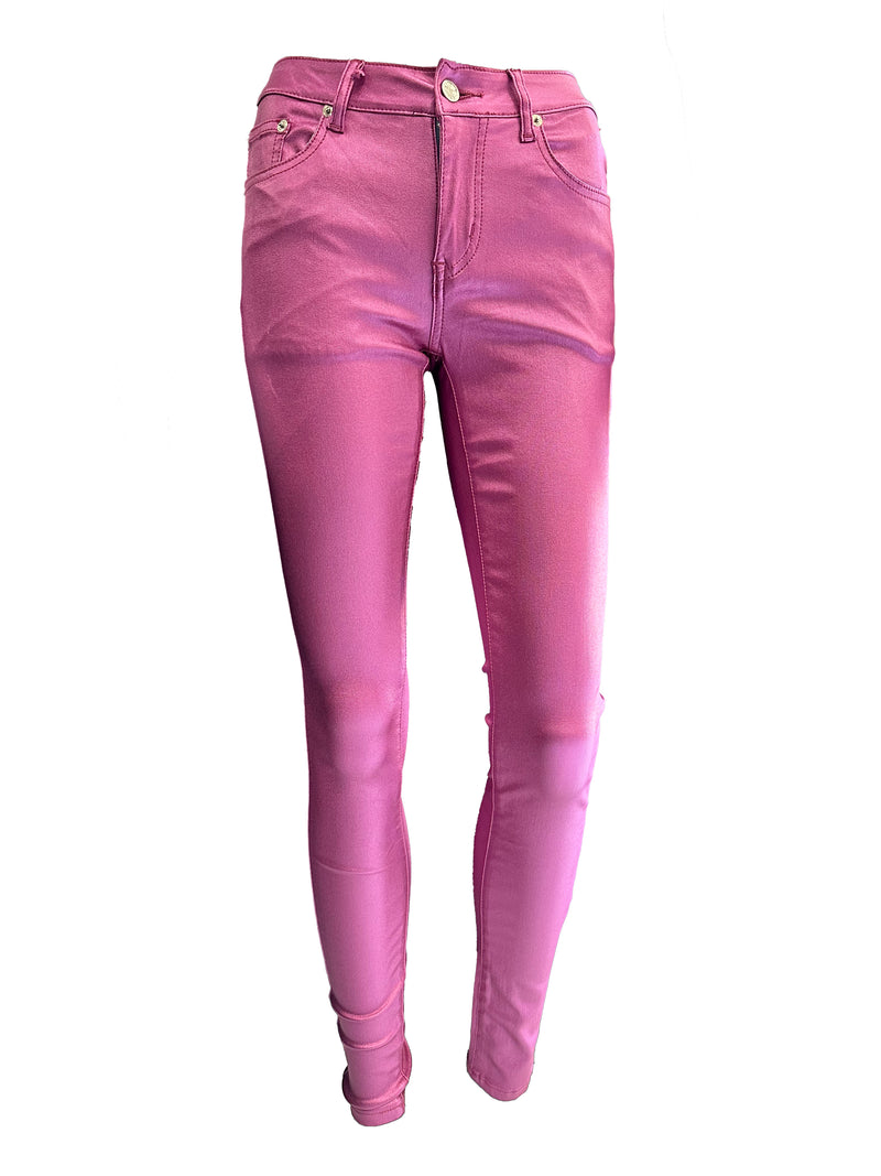Pink Wax Denim Pants
