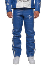 Blue Leather Pants