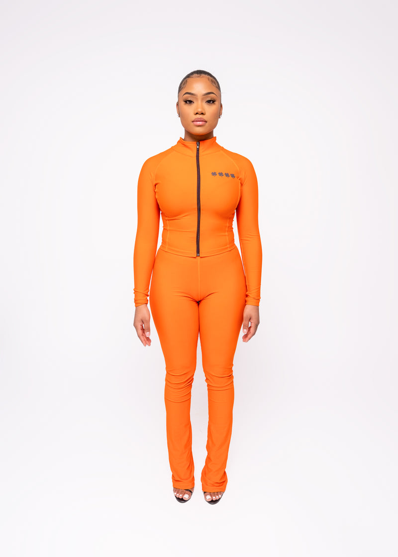 Orange Full Zip Shirt