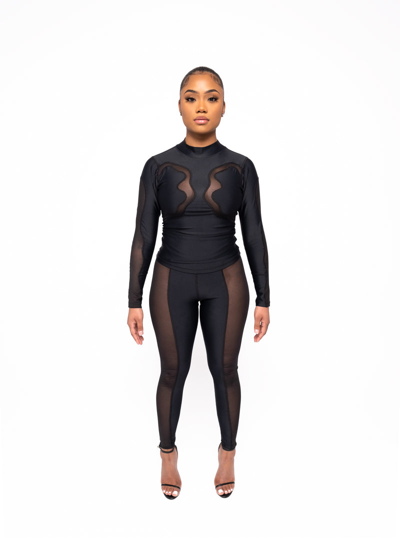 Mesh Long Sleeve Top
