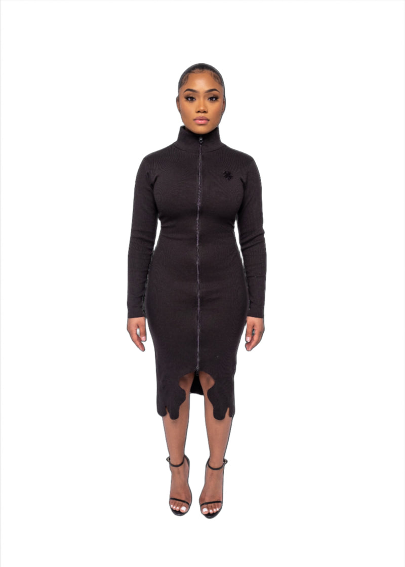 Black Ribbed Dress