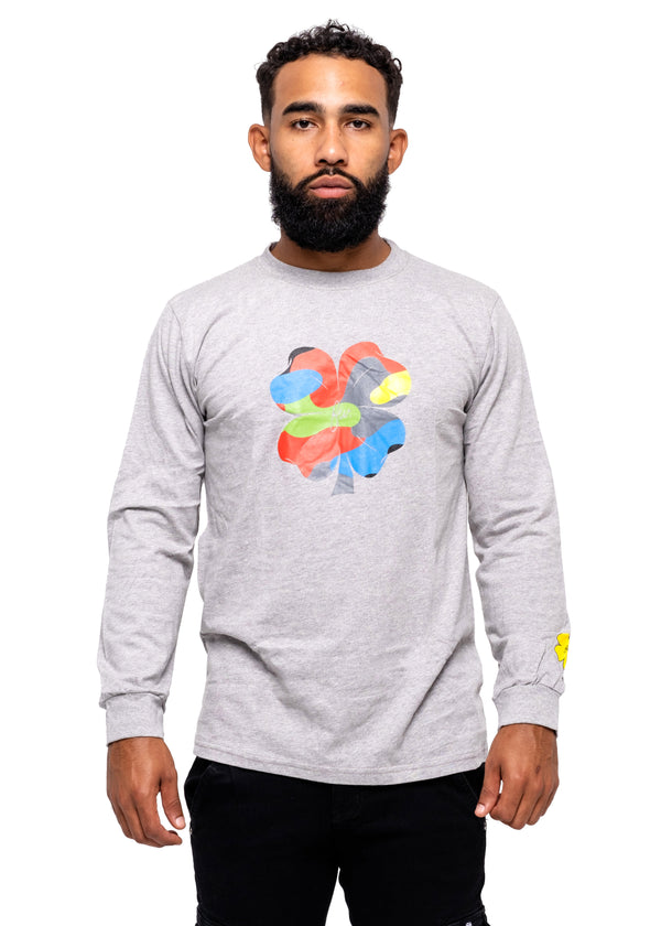Gray Camo Clover Long Sleeve Shirt