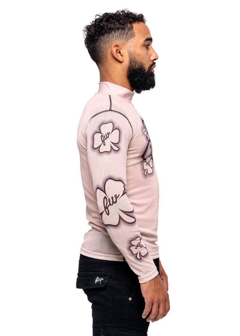 Mesh Tattoo Long Sleeve Shirt