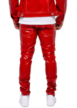 Red Wax Denim Pants