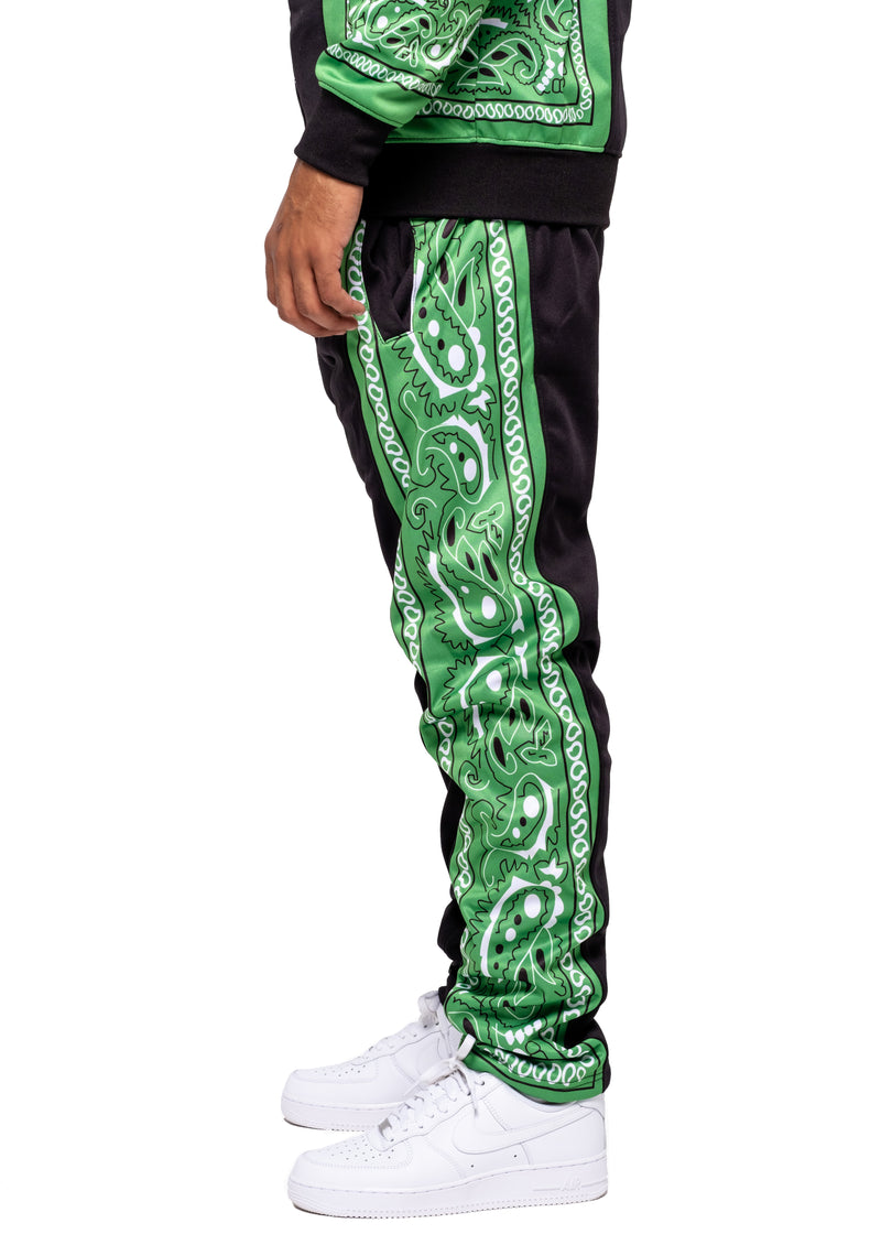 Green Bandana Track Pants