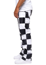 Checkerboard Denim Pants