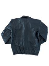 Black Leather Logo Jacket