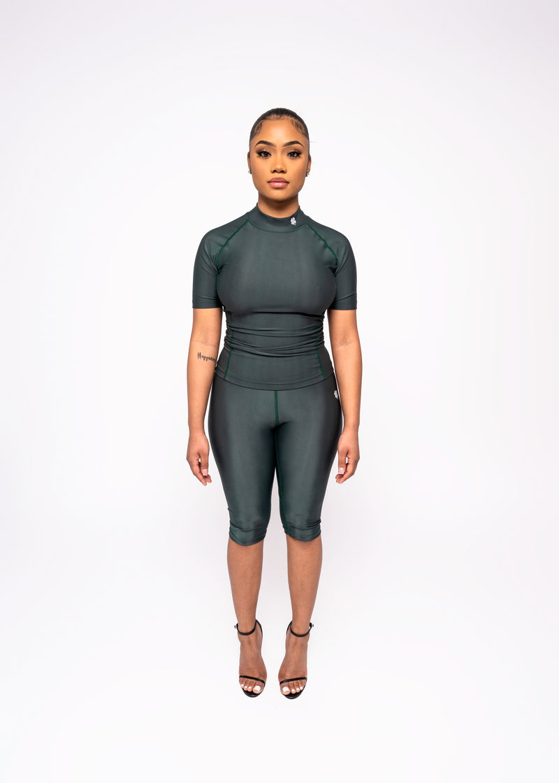 Green 3M Capri Leggings