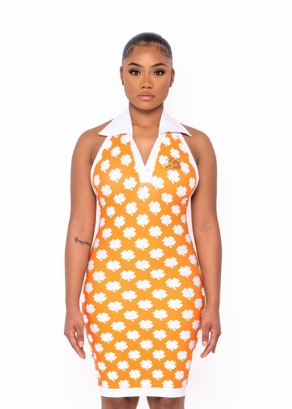 Orange Clover Dress